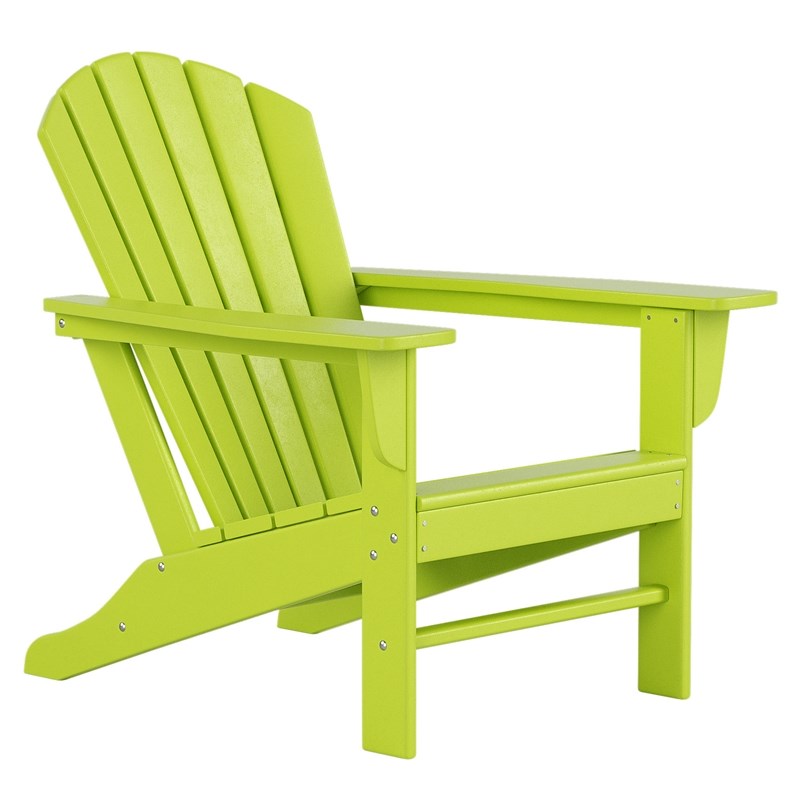 Portside Classic Outdoor Adirondack Chair (Set of 4) in Lime Green