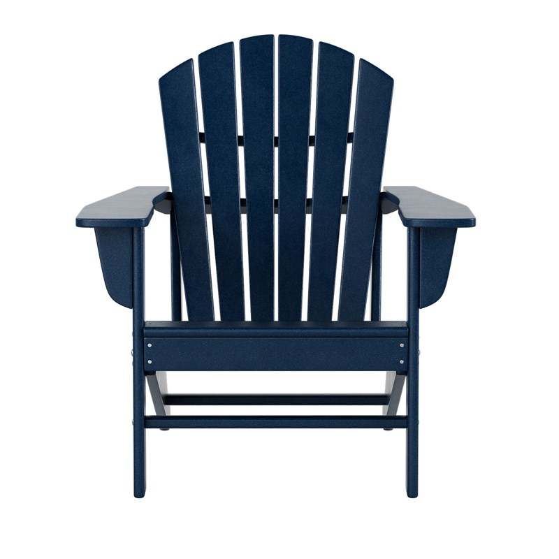 Portside Classic Outdoor Adirondack Chair (Set of 4) in Navy Blue
