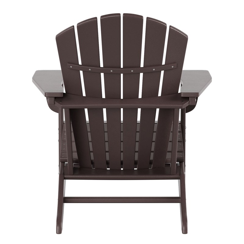 Portside Classic Outdoor Adirondack Chair (Set of 2) in Dark Brown