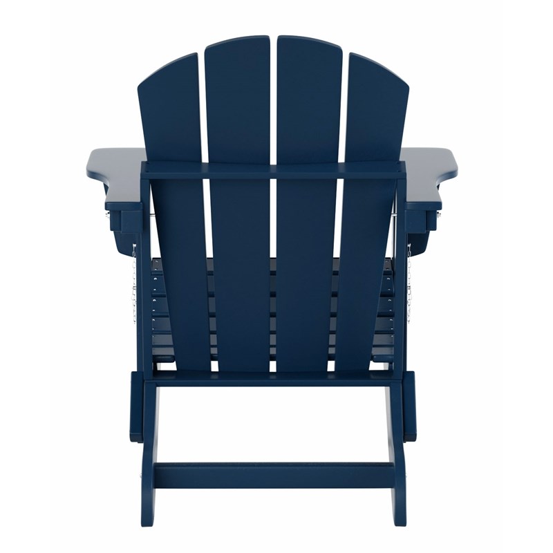 Paradise Outdoor Folding Poly Adirondack Chair