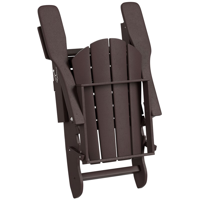Paradise Outdoor Folding Poly Adirondack Chair (Set of 4)