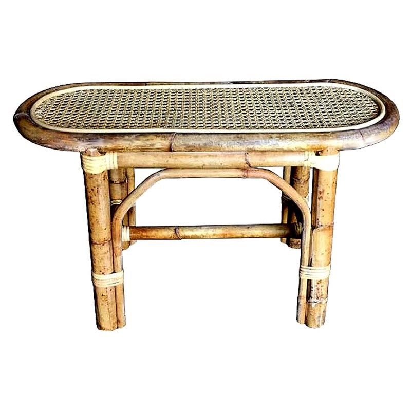 D-Art Collection Havana Oval Traditional Wicker/Rattan Table in Natural