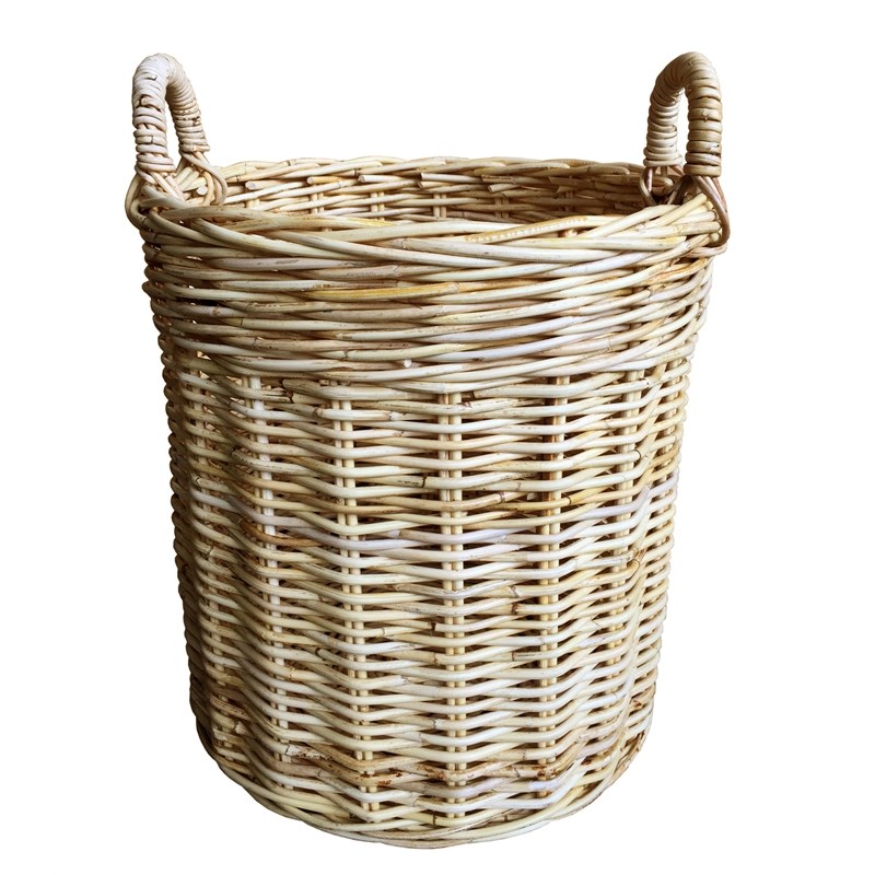 D-Art Collection Plant basket With Handles in rattan wicker