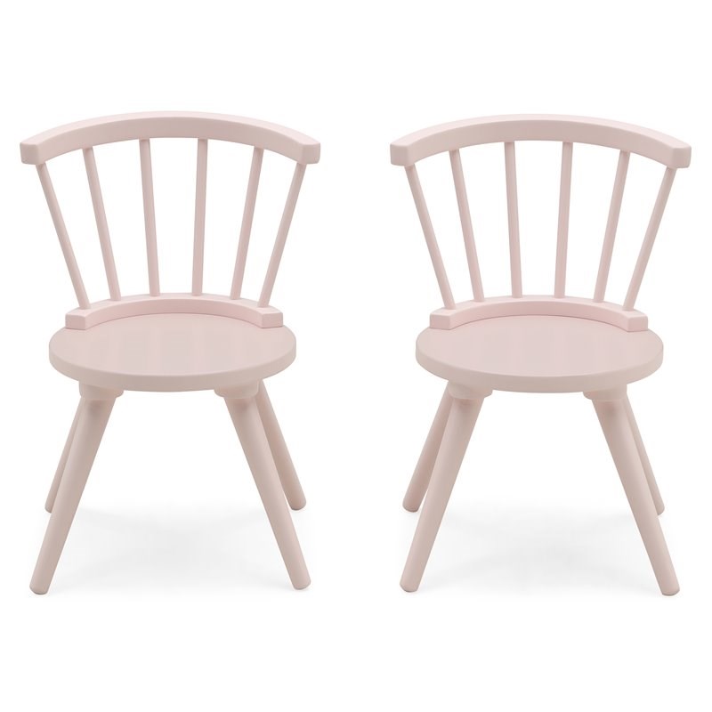 pink windsor chair