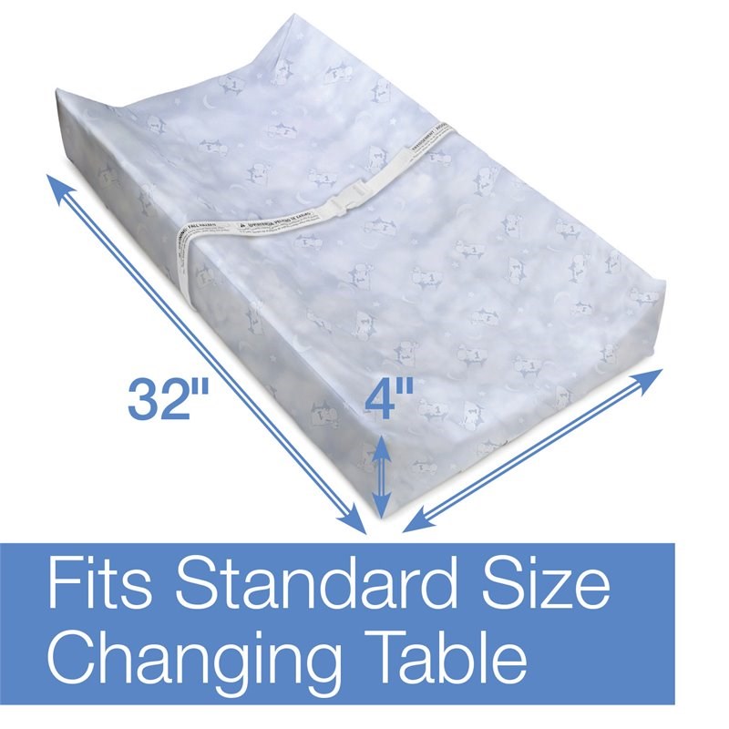 Delta Children 3-Sided Modern Vinyl Contoured Changing Pad in Clear