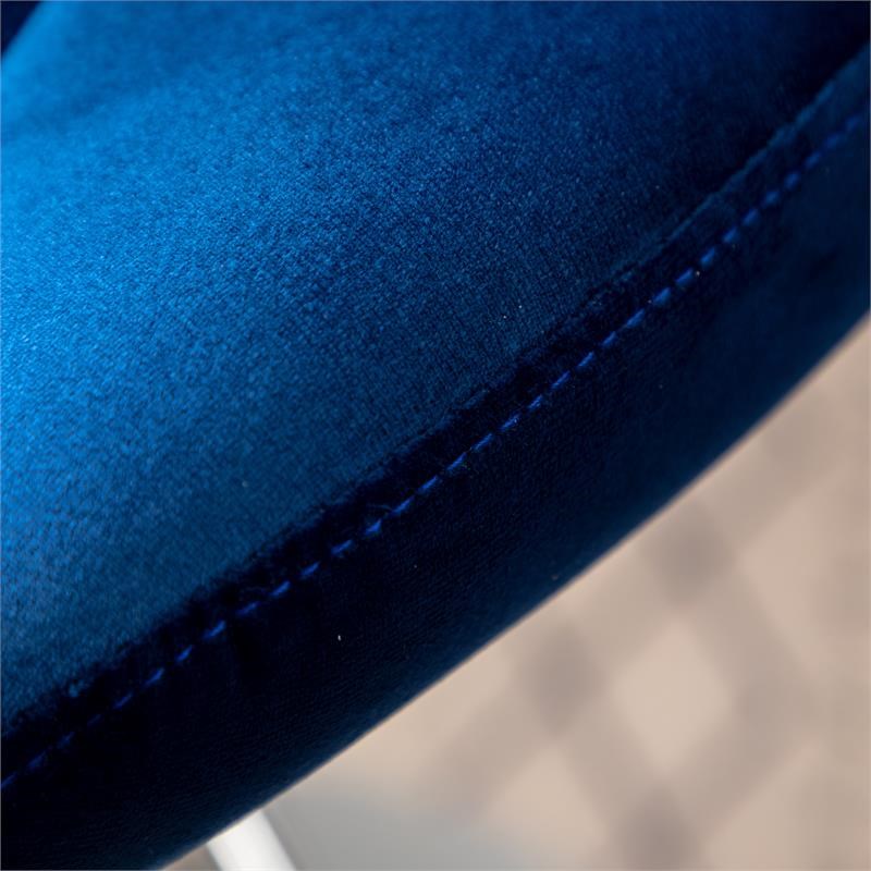 Ellston Upholstered Adjustable Swivel Barstools in Blue(Set of 2)