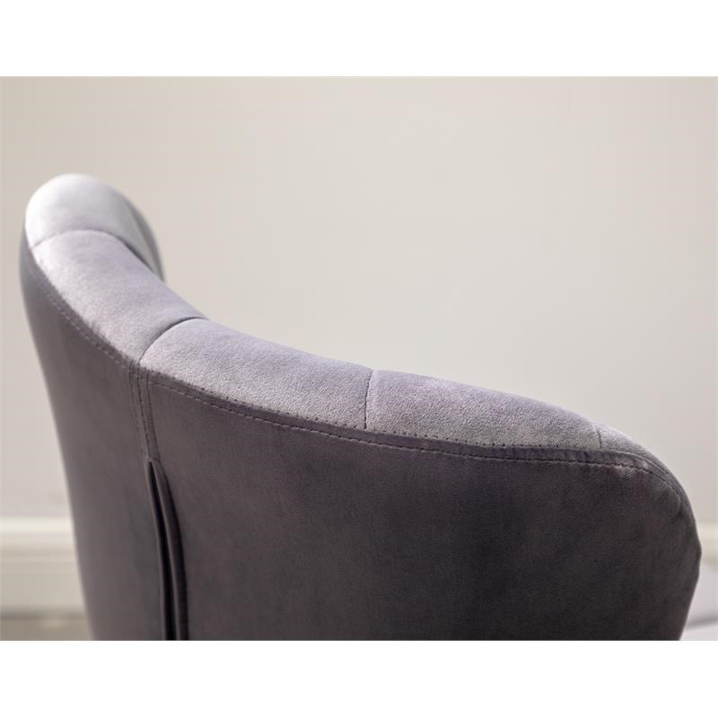 Ellston Upholstered Adjustable Swivel Barstools in Gray(Set of 2)