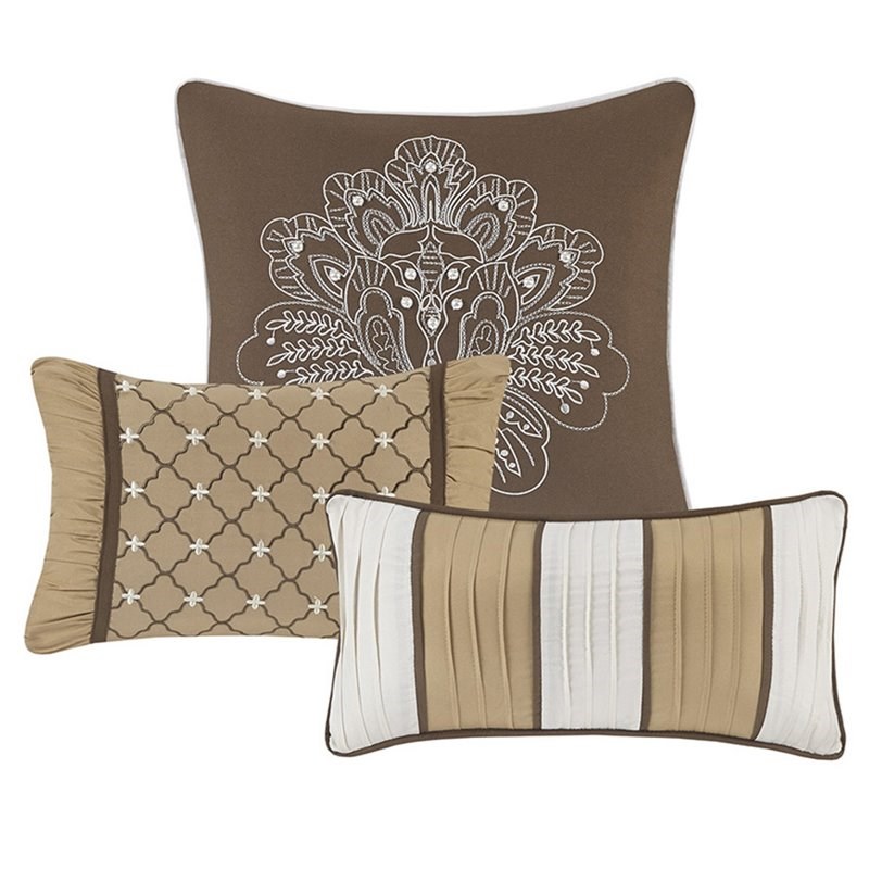 Madison Park Bellagio 7Piece Jacquard Microfiber Comforter Set in