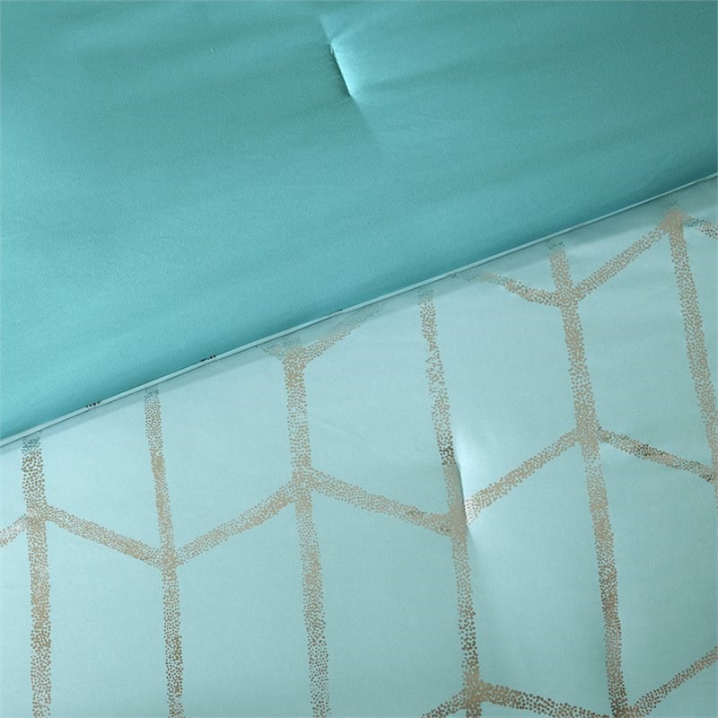 Intelligent Design Raina 5-piece Polyester Microfiber Comforter Set in Blue