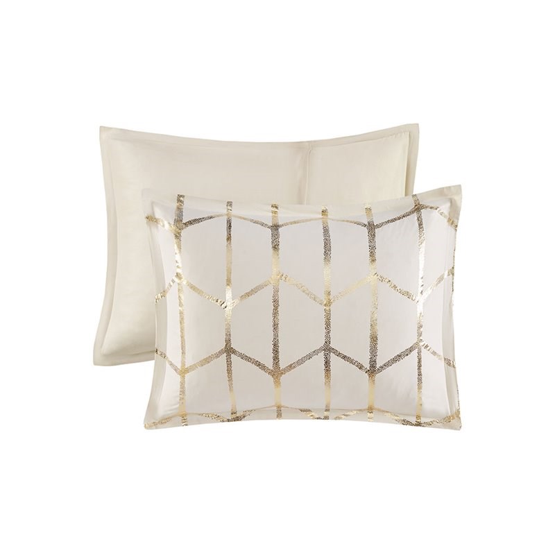 Intelligent Design Raina Polyester Microfiber Comforter Set in Ivory