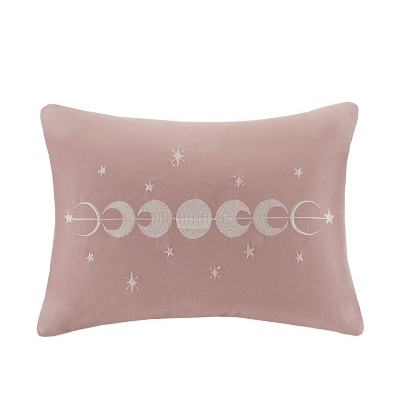 Intelligent Design Felicia Polyester Velvet Comforter Set in Blush Pink