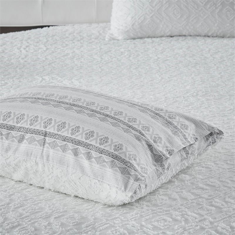 INK+IVY Mill Valley Cotton Clipped Jacquard Comforter Set in Gray