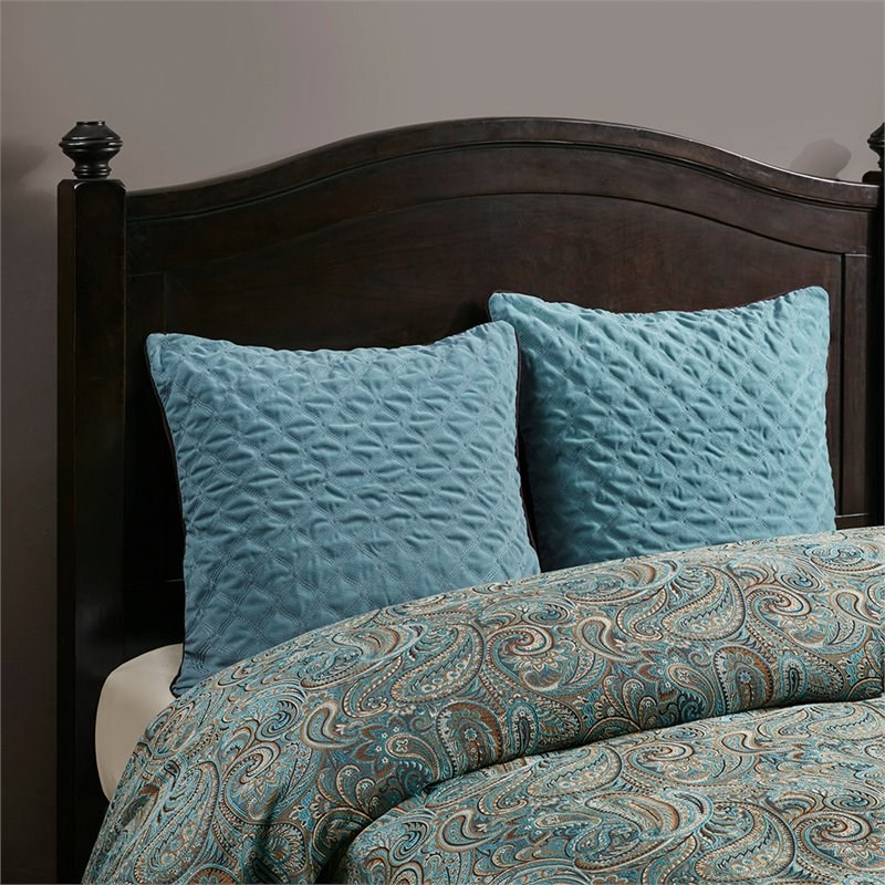 Hampton Hill Lauren 8-Piece Traditional Polyester & Rayon Comforter Set in Blue