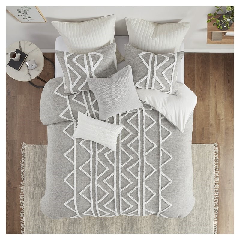INK+IVY Hayes Modern Cotton Comforter Mini Set - Gray Finish