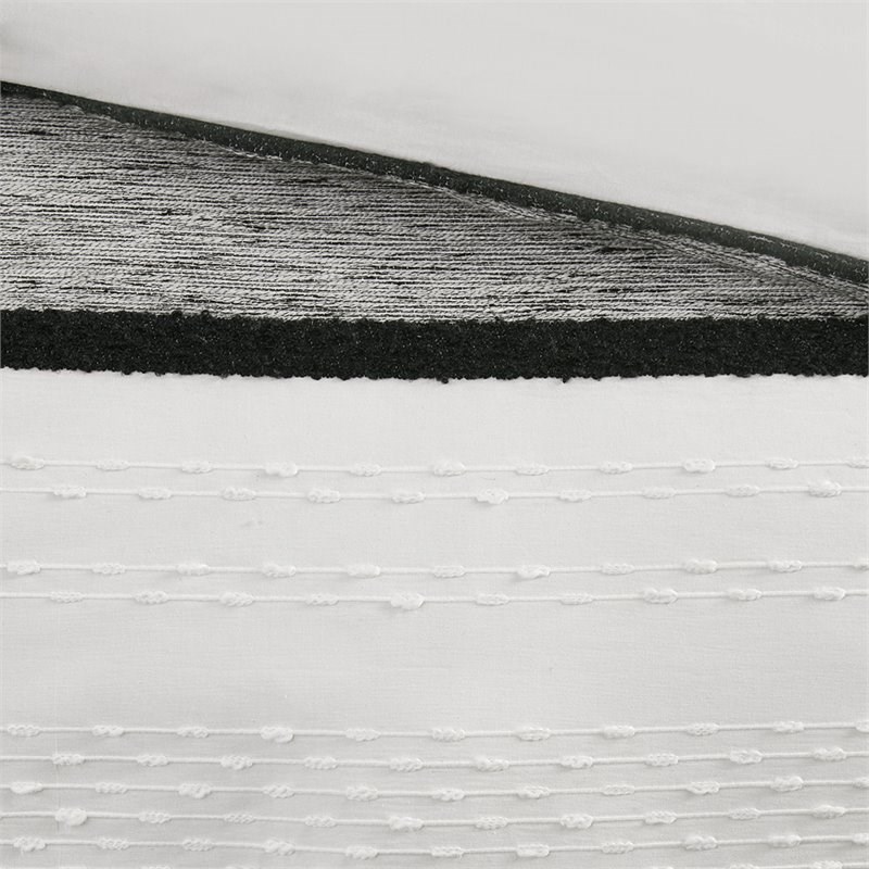 INK+IVY Cole Contemporary Cotton Comforter Mini Set in Black/White