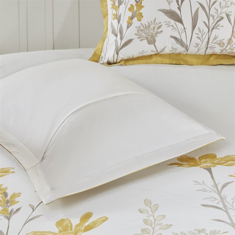 Harbor House Meadow 5-Piece Transitional Cotton Sateen Comforter Set - Yellow