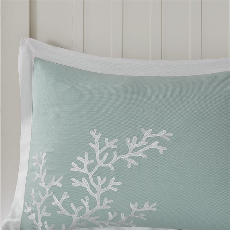 Harbor House Coastline Cotton Jacquard Comforter Set w/ Embroidery in Blue