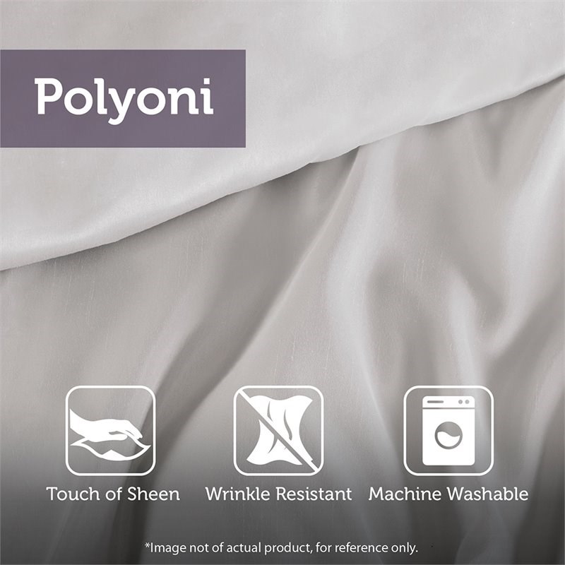 Madison Park Laurel 7-piece Polyester Polyoni Comforter Set in Gray