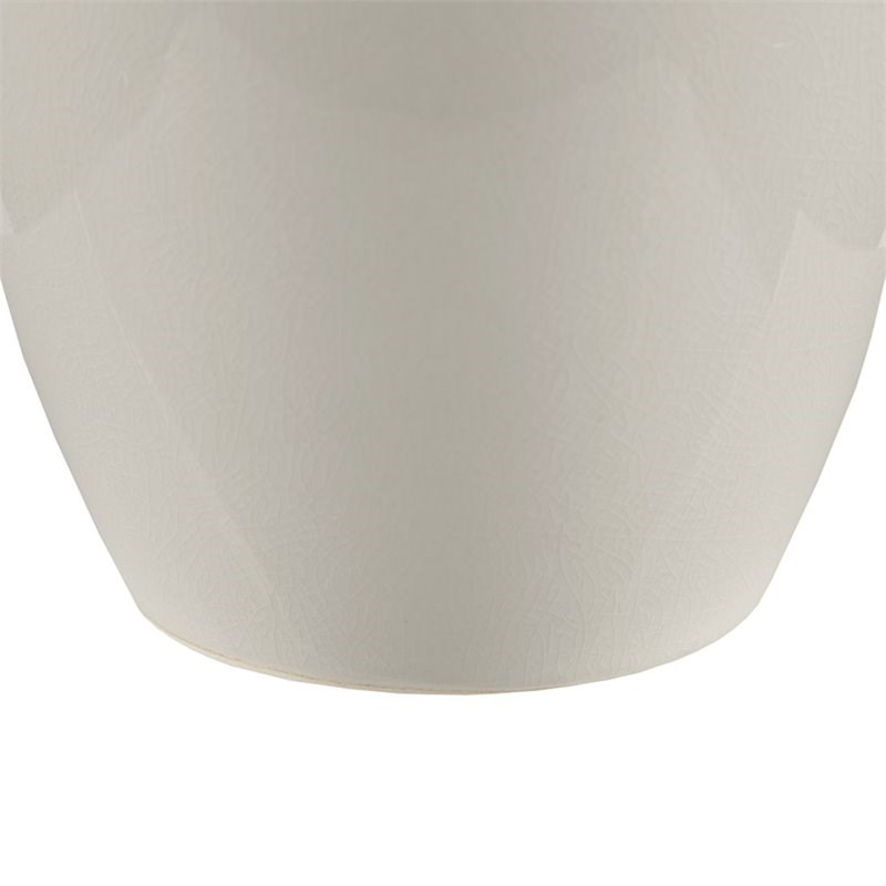 INK+IVY Anzio Modern Ceramic and Fabric Table Lamp in Cream/White