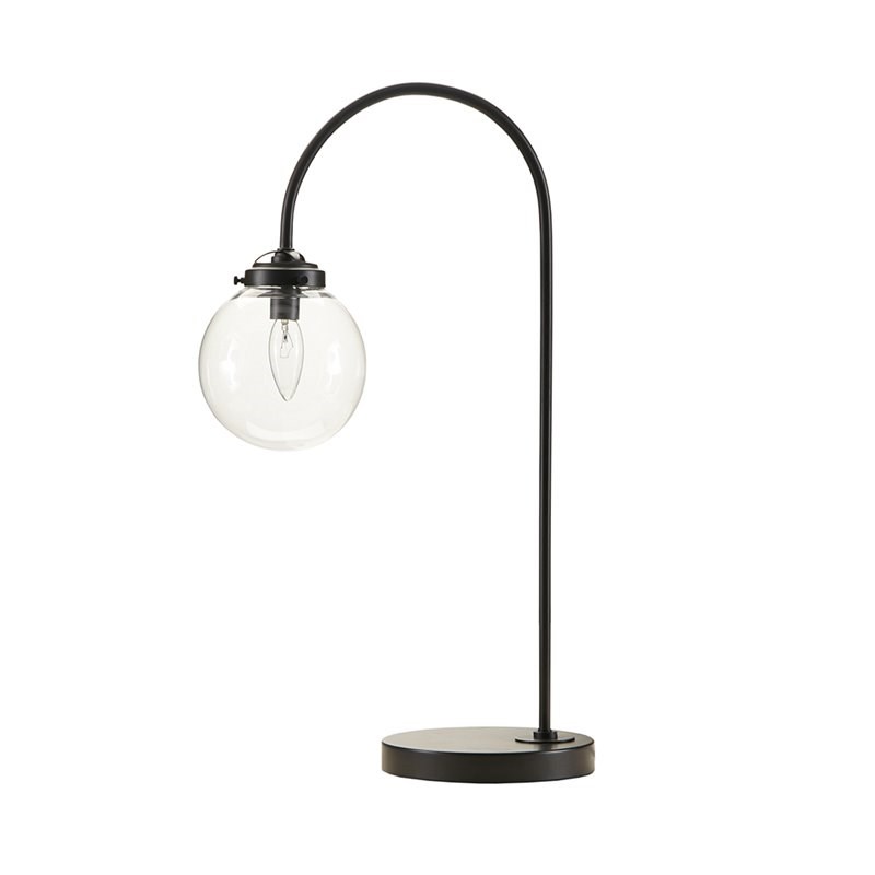 INK+IVY Contemporary Metal and Glass Table Lamp in Antique Bronze