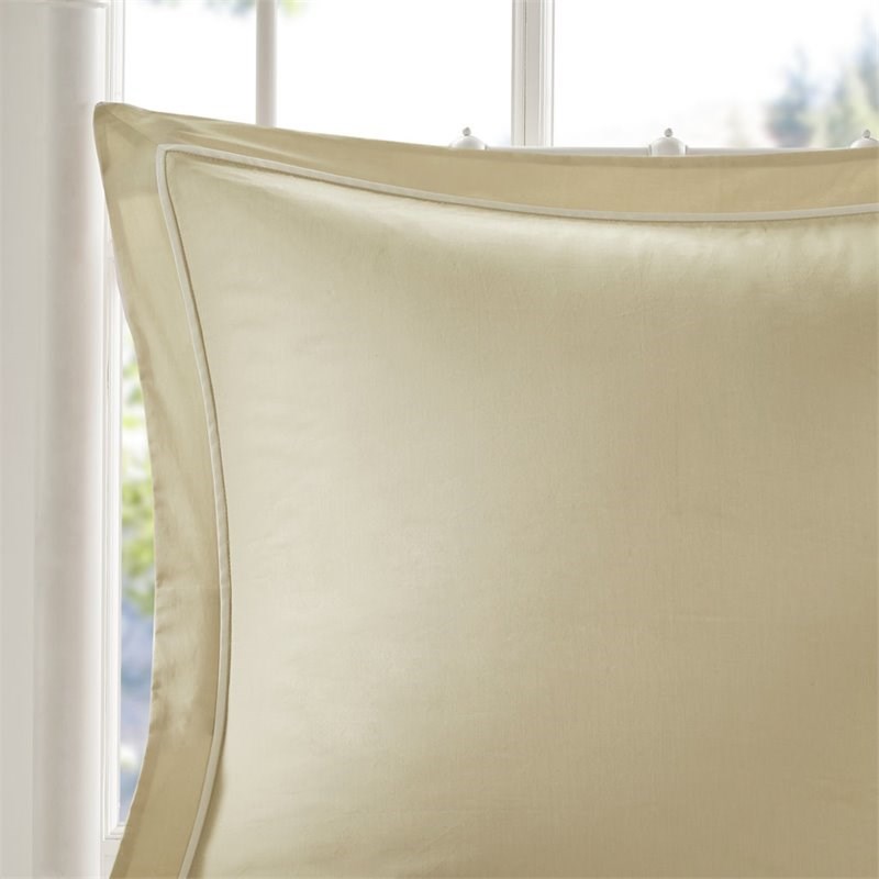 Madison Park Dawn 9-Piece Polyester Cotton Percale Comforter Set in Yellow