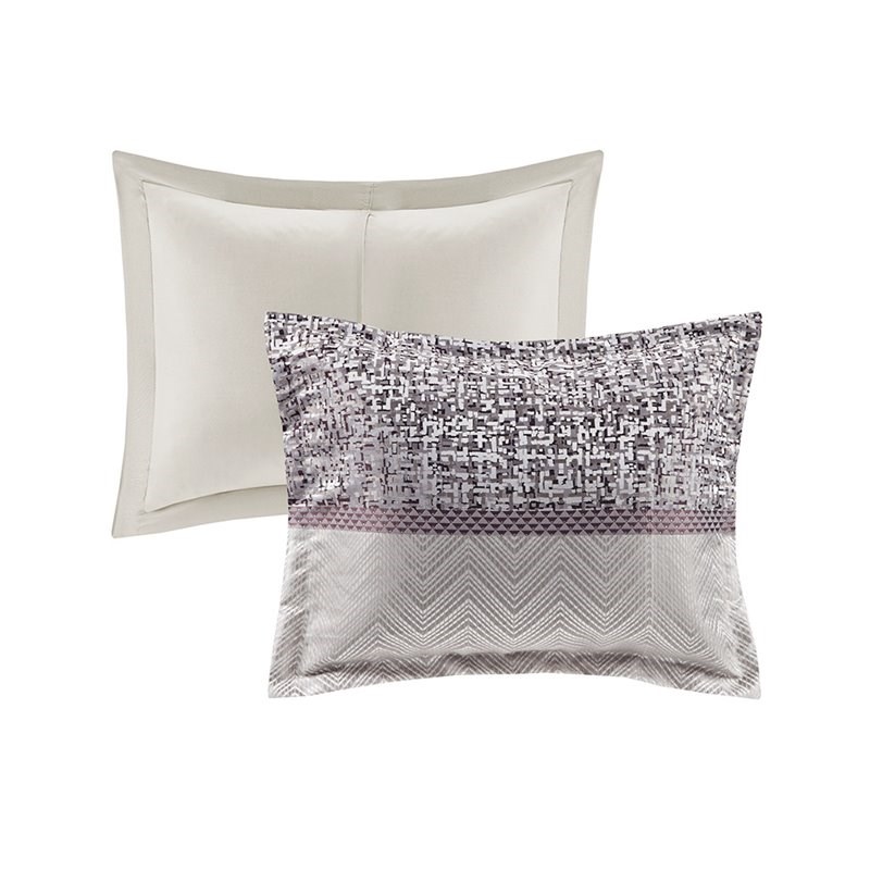 Madison Park Rhapsody 7-Piece Polyester Jacquard Comforter Set in Purple