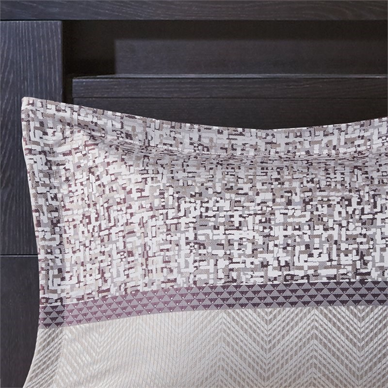 Madison Park Rhapsody 7-Piece Polyester Jacquard Comforter Set in Purple
