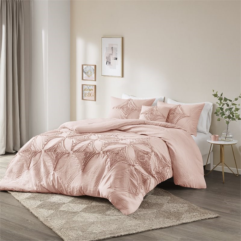 Madison Park Colette 100 Percent Polyester Comforter Set in Pink