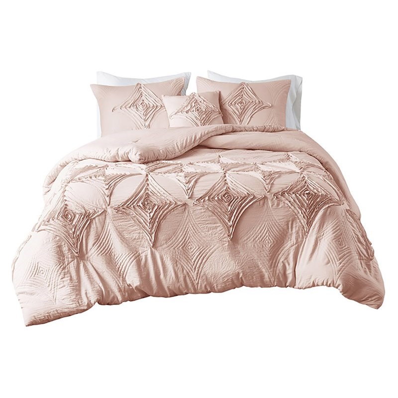 Madison Park Colette 100 Percent Polyester Comforter Set in Pink