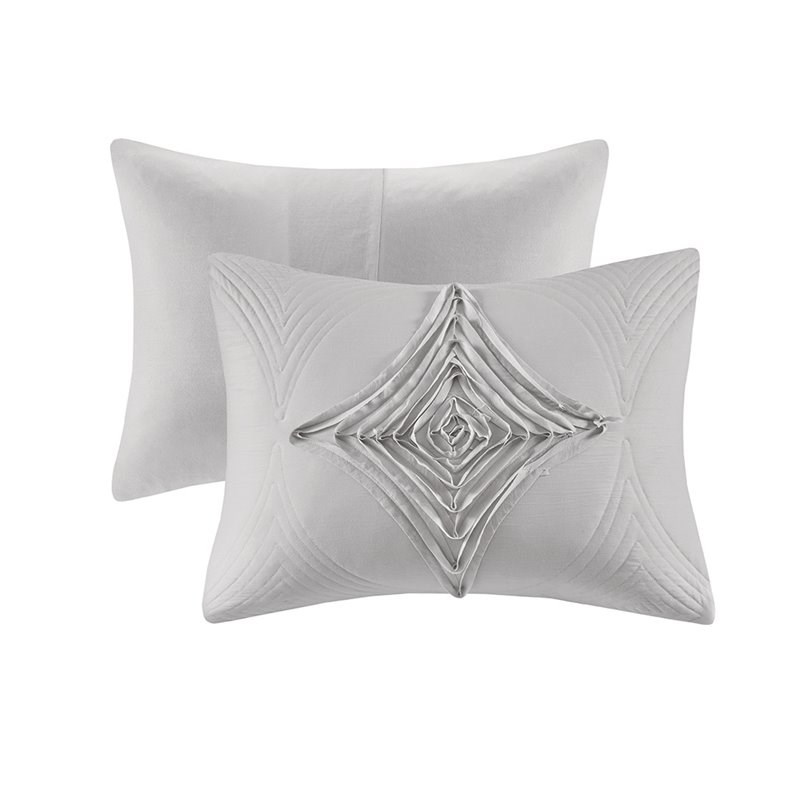 Madison Park Colette 100 Percent Polyester Comforter Set in Gray