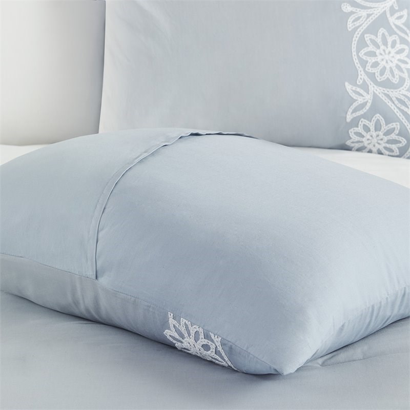 Madison Park Olivia 5-Piece 100 Percent Cotton Printed Comforter Set in Blue