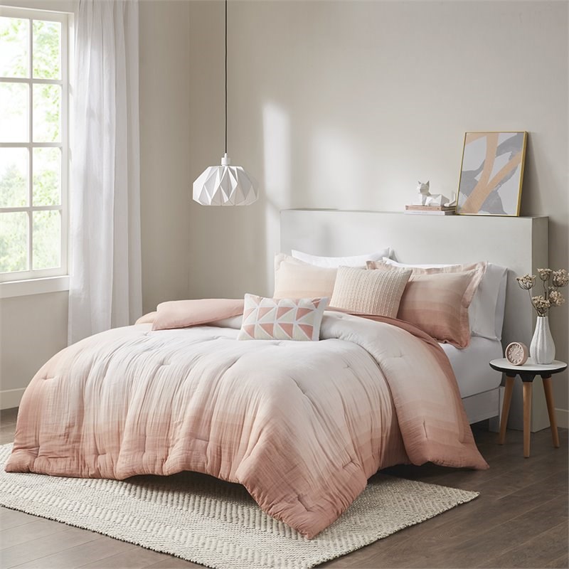 Urban Habitat Maren 5Piece 100 Percent Cotton Comforter Set in Pink