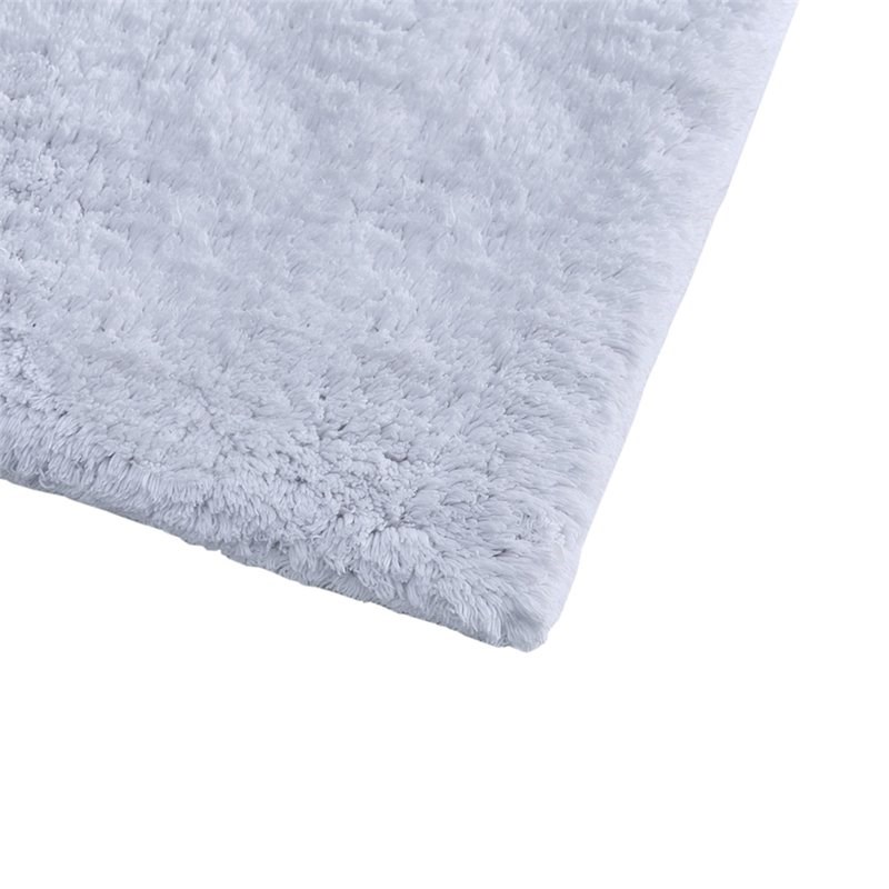 Madison Park Signature Ritzy 2-Piece Cotton Solid Tufted Bath Rug Set in White