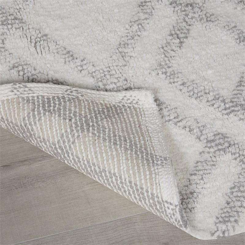 INK+IVY Ansel 100 Percent Cotton Tufted Bath Rug in Gray and White