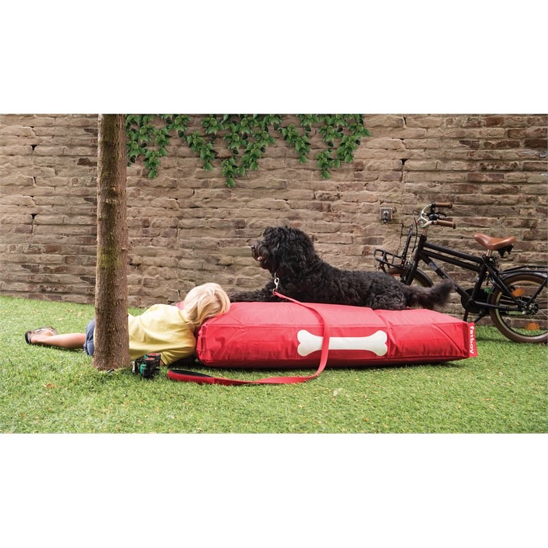 Fatboy Doggielounge Modern Nylon Fabric Large Dog Bed in Red