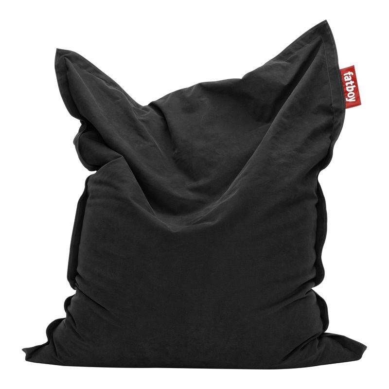 Fatboy Original Modern Stonewashed Cotton Bean Bag in Black Finish