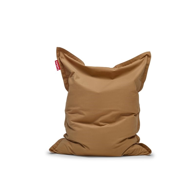 Fatboy Original Slim Pop Cotton Comfortable Bean Bag in Beige/Poppy Red