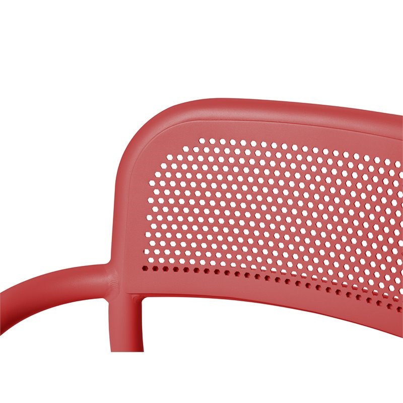 Fatboy Toni Lightweight Aluminum Outdoor Armchair in Industrial Red