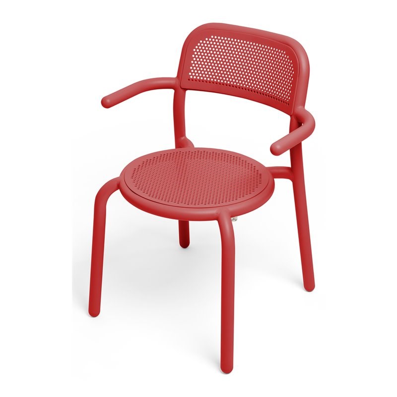 Fatboy Toni Lightweight Aluminum Outdoor Armchair in Industrial Red