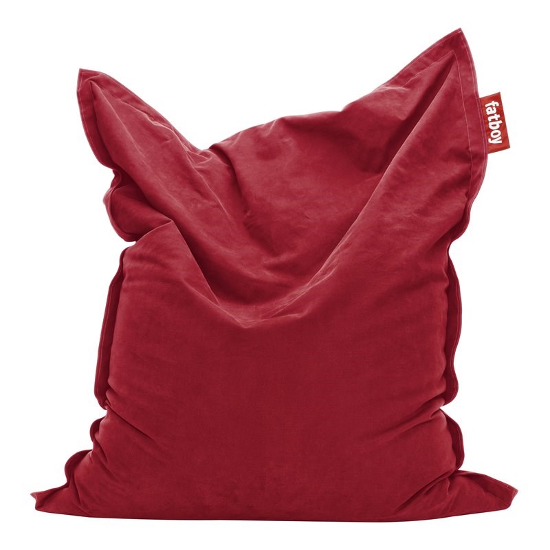 Fatboy Original Modern Stonewashed Cotton Bean Bag in Red Finish