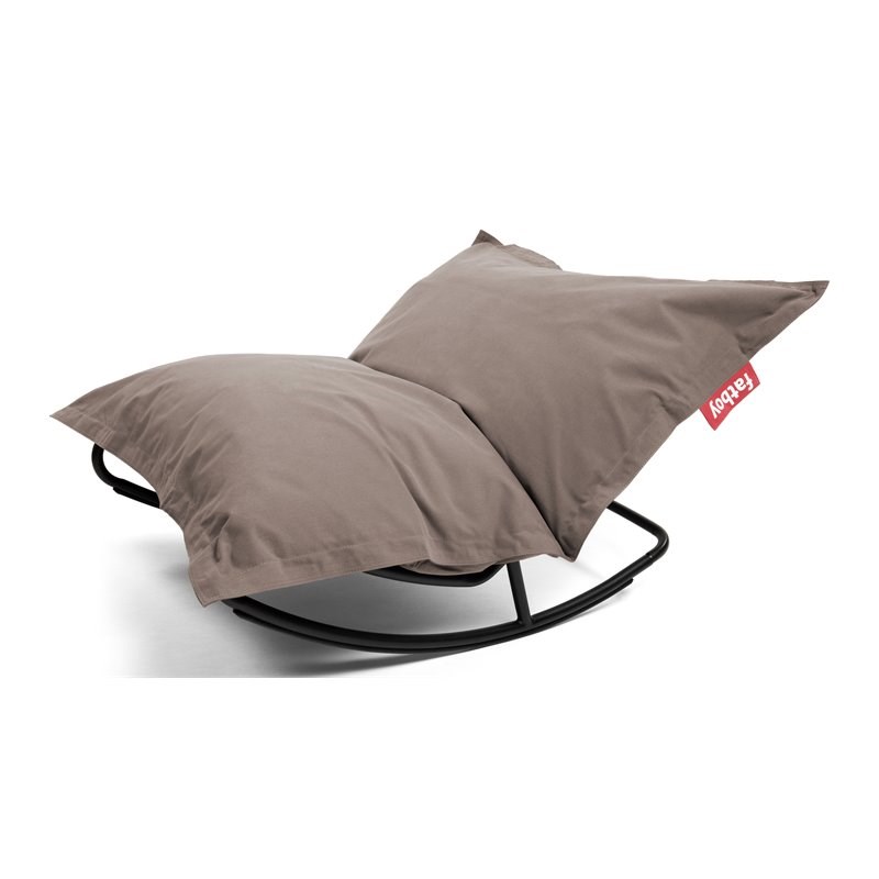 Fatboy Original Stonewashed Cotton Bean Bag & Rock n Roll Chair in Taupe Gray