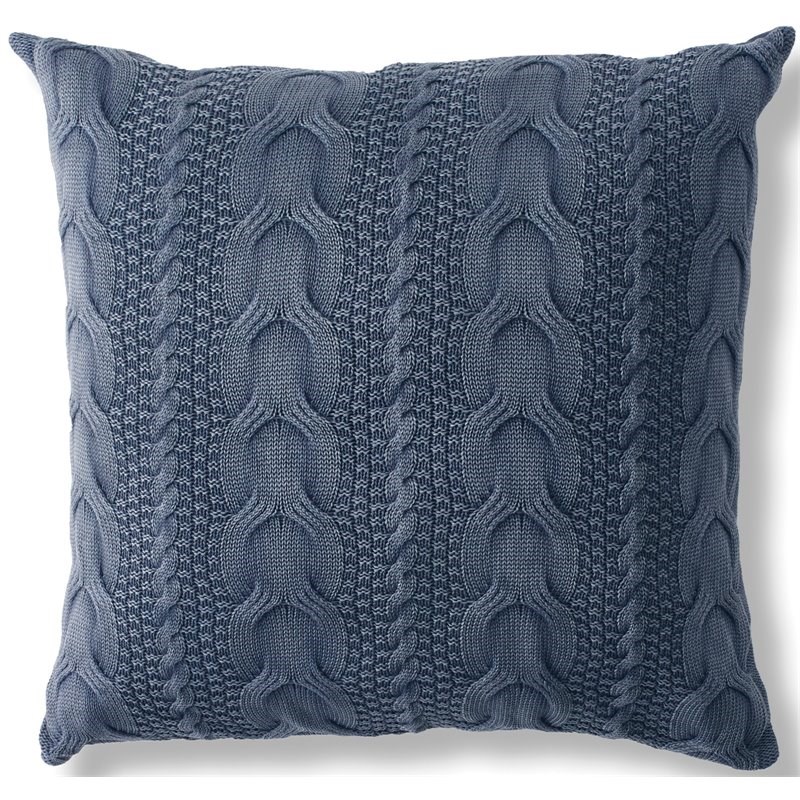 Napa Home & Garden Hollyn Cotton Square Euro Pillow in Distressed Denim