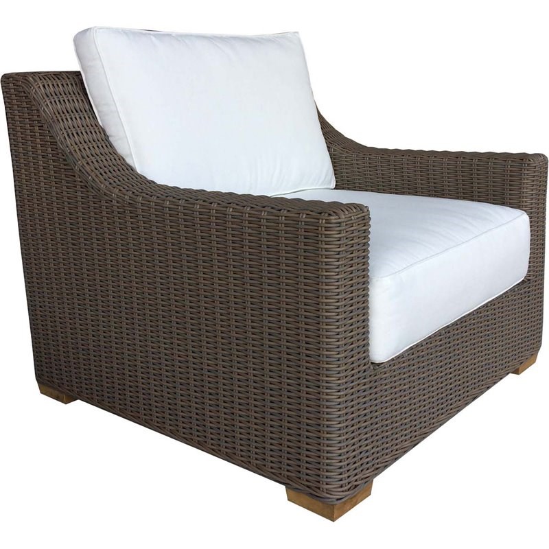 Padma's Plantation Nautilus Wicker Patio Lounge Chair in Kubu Gray