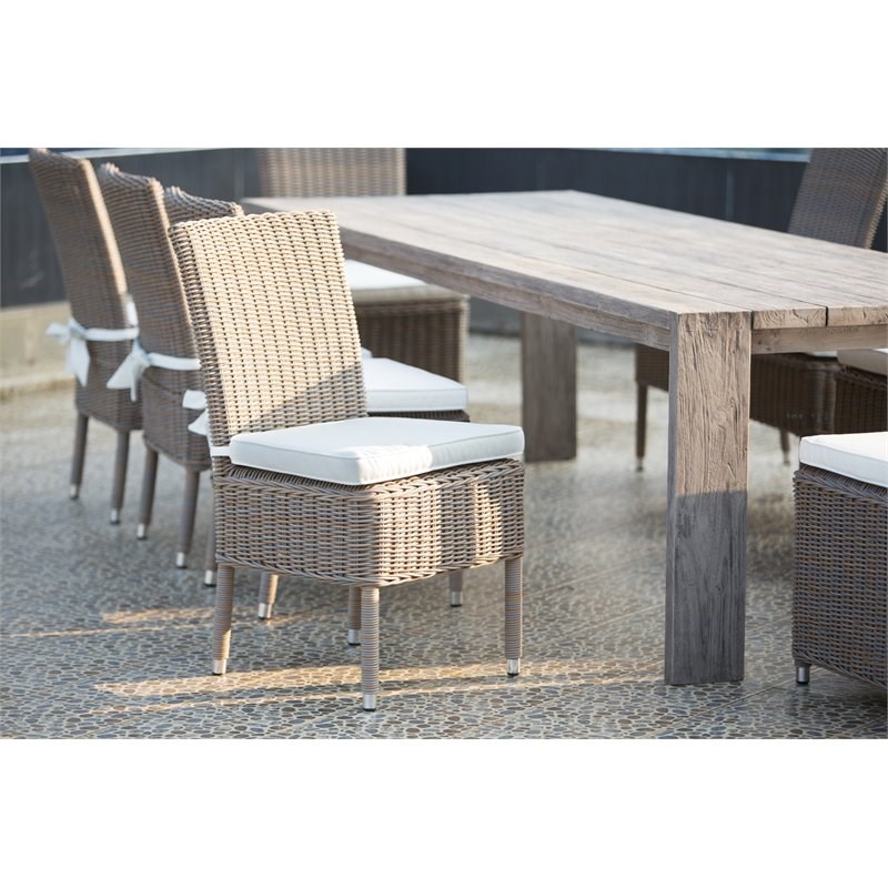 Padma's Plantation Ralph Wood Patio Dining Table in Natural