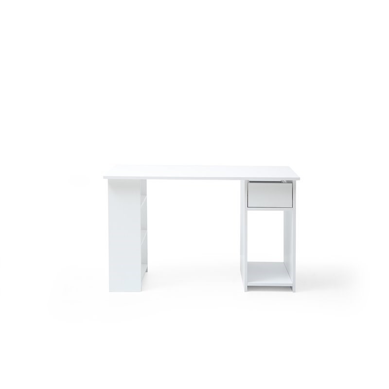 Mod-Arte Arma MDF and Engineered Wood Office Desk with Storage in White