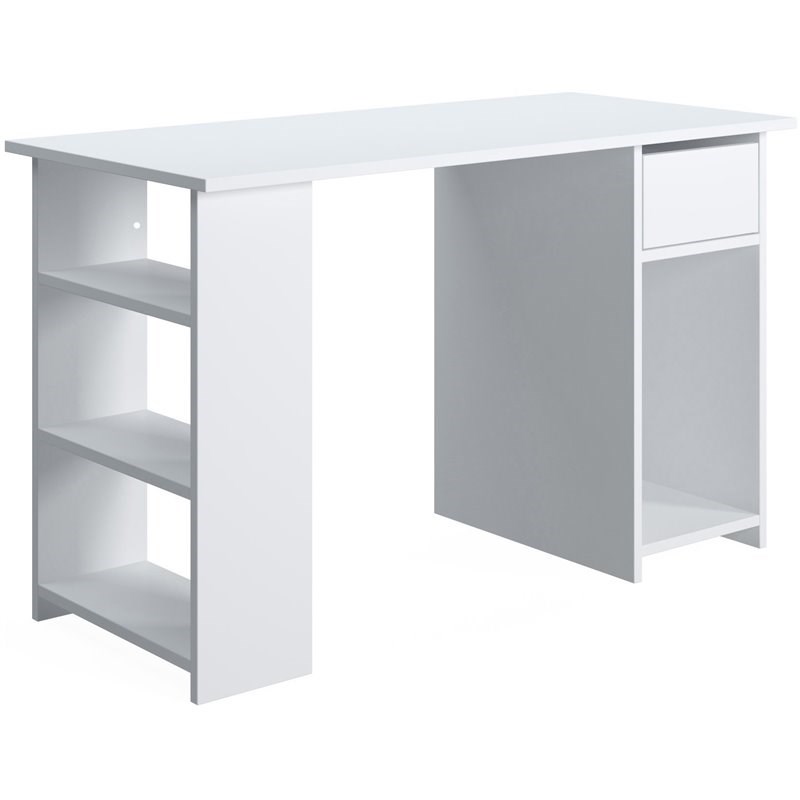 Mod-Arte Arma MDF and Engineered Wood Office Desk with Storage in White