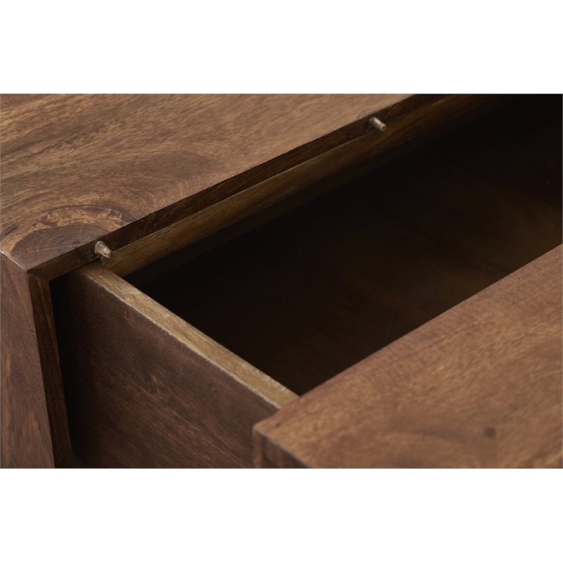 Mod-Arte Glide Brown Modern Hard Wood Coffee Table with Sliding Top