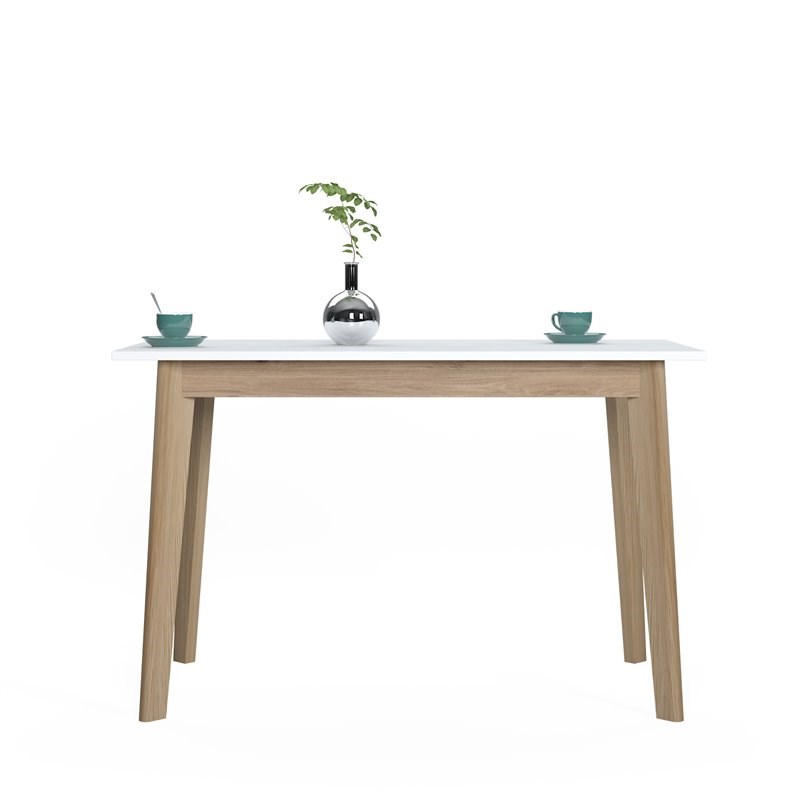 Mod-Arte Doco Modern MDF and Engineered Wood Office Desk in Oak/White