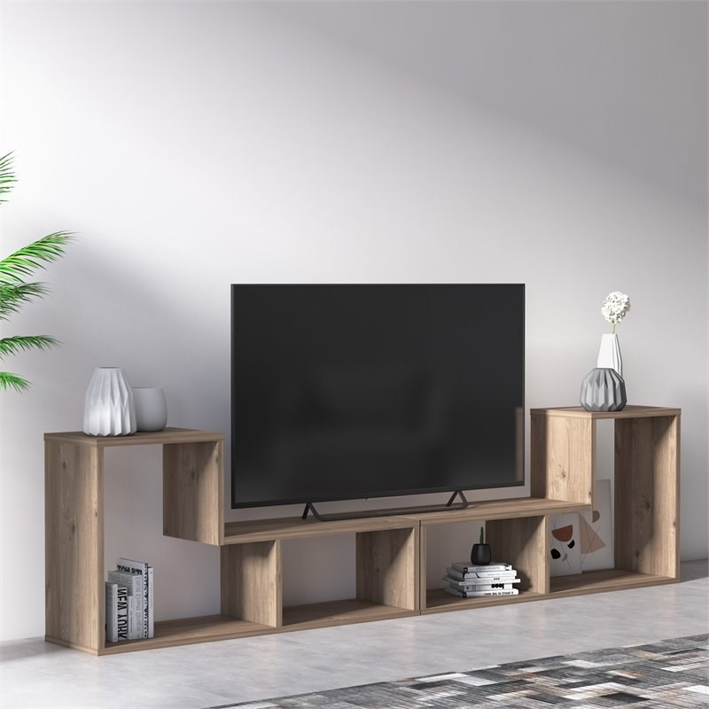 Mod-Arte Legon Modern Wood TV Unit with Storage for TVs up to 75