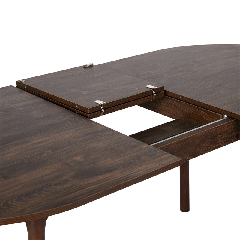 FurnitureR 61''78'' Extendable Dining Table Selfstoring Butterfly